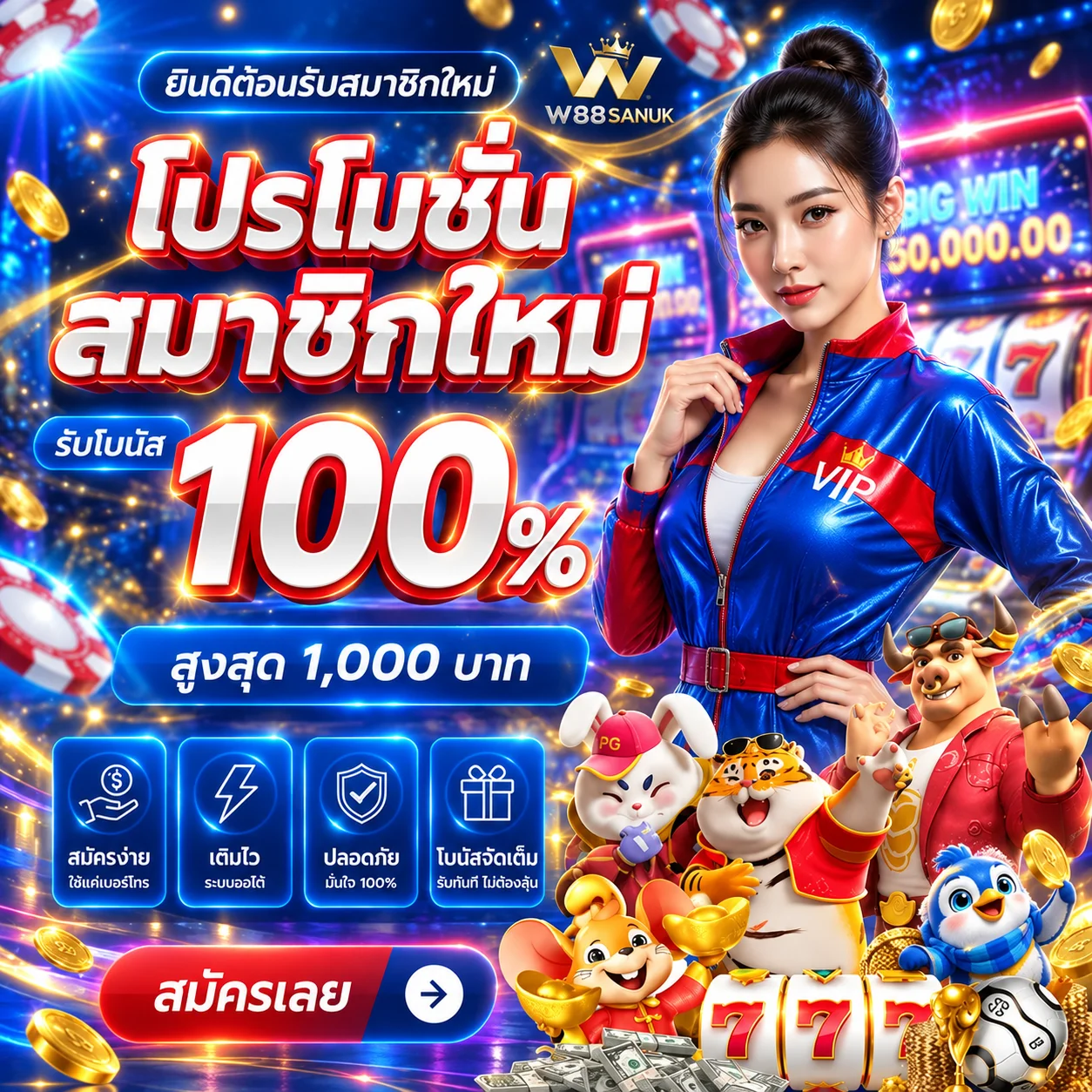 ทดลองเล่น PG Soft บน W88SANUK